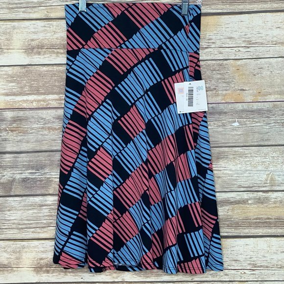 LuLaRoe Dresses & Skirts - LuLaRoe NWT Knee Length Skirt Women's XS High Waist Abstract Print Lightweight